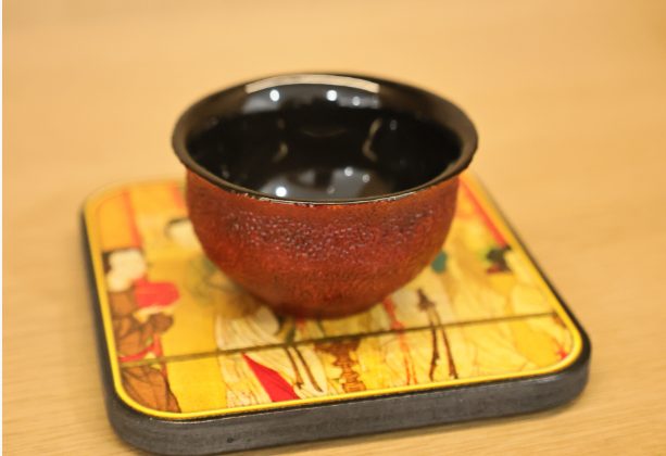 大漆橘皮杯